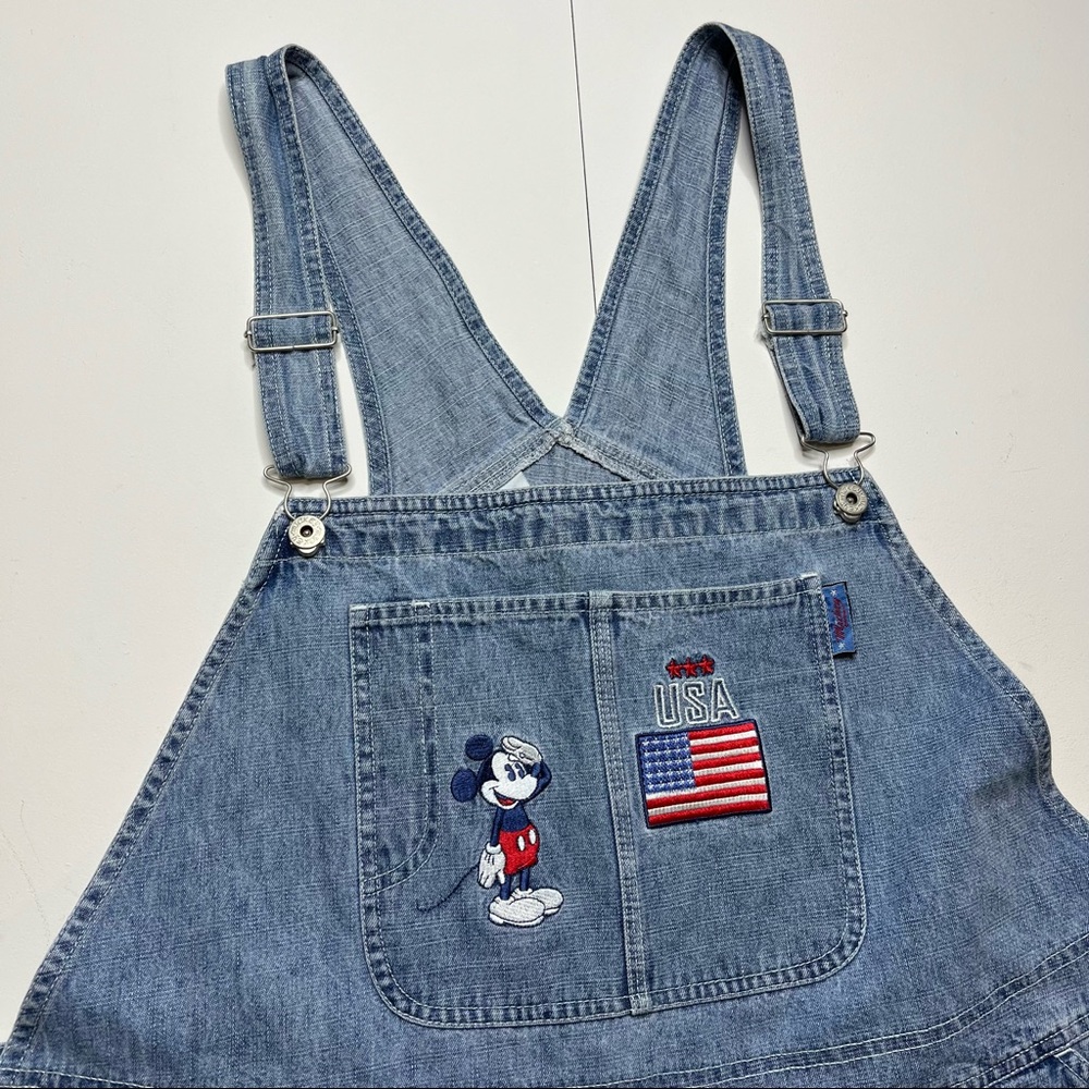 Disney Plus Size Womens Denim Overalls Shorts